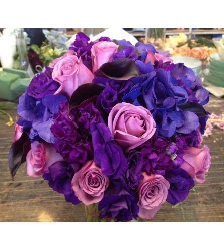 all purple bridal bouquet 59