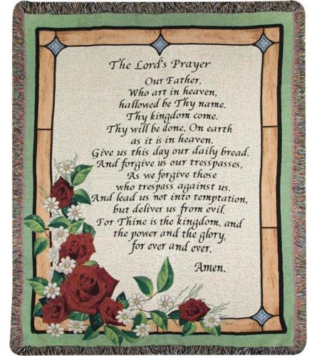 The Lord's Prayer Afghan Stained Glass