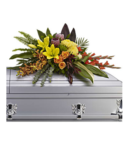 Island Memories Casket Spray by Teleflora