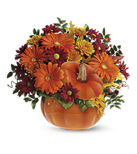 The Country Pumpkin - Deluxe. An arrangement by Flowers of Jacksonville.