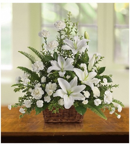 Peaceful White Lilies