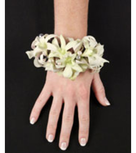 White Orchid Wrist Corsage