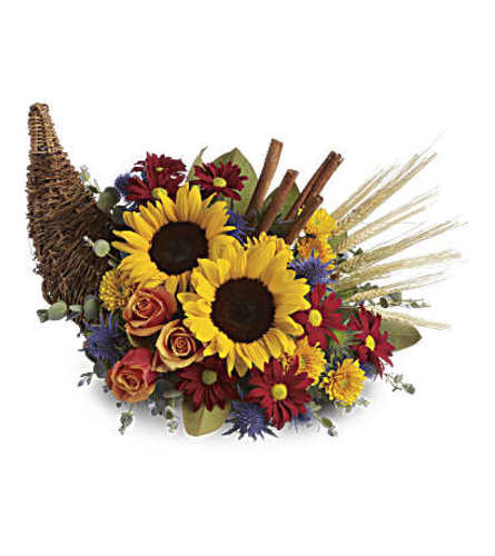 Classic Cornucopia wicker cornucopia