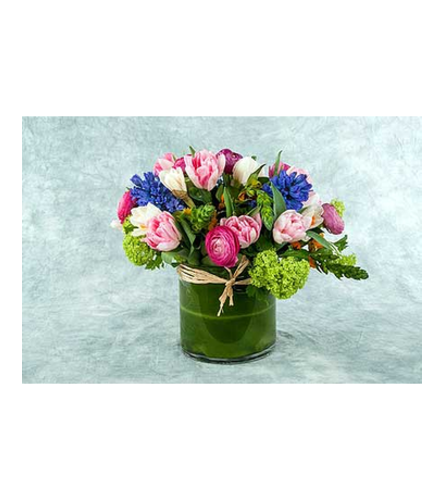 LUSH PINK AND BLUE ARRANGEMENT