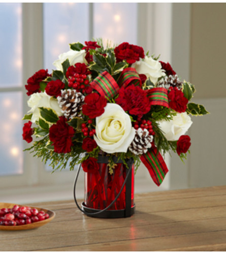 Holiday Wishes Lantern Bouquet