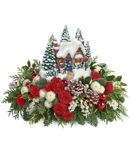 Thomas Kinkade Christmas Flowers 2015