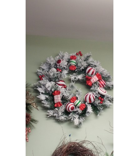 Artificial Candy Wreath