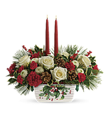 HALLS OF HOLLY CENTERPIECES