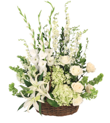 Peaceful Serene Basket Arrangement