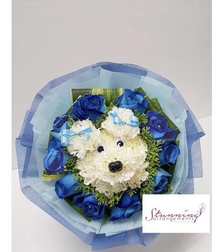 Blue Puppy Stunning Love