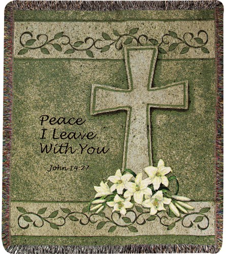 Tapestry Throw - Peace I Leave You. An arrangement by Tom Rodgers Flowers.