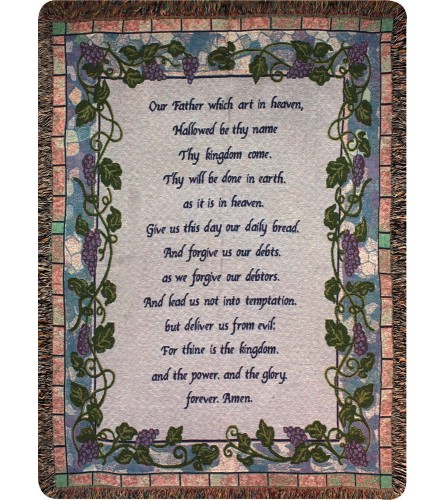 Tapestry Throw - The Lord's Prayer