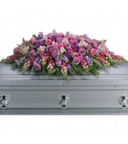 TRF235-2A - Lavender Tribute Casket Spray