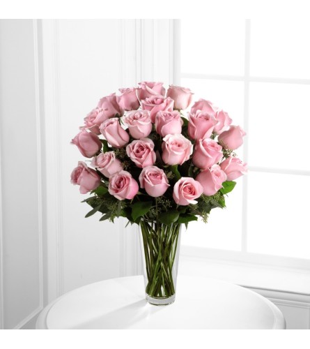 :ong Stem Pink Rose Bouquet Two Dozen