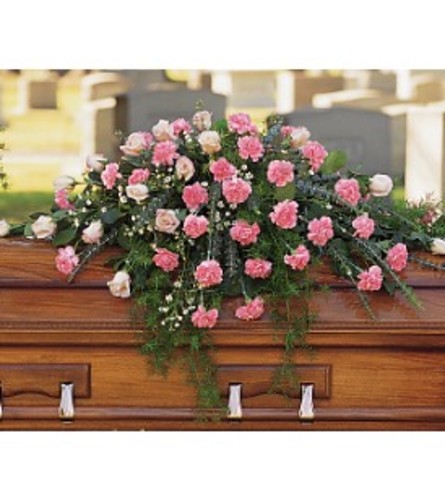 Pink Divine Casket Spray Elk Grove Ca Florist