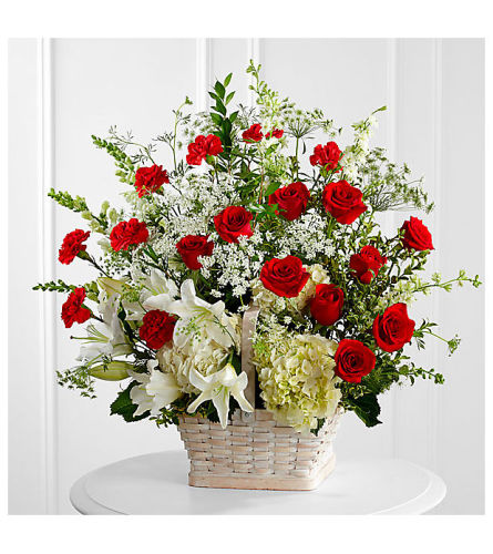 Loving Memory Basket - Deluxe. An arrangement by Sonia's Florist.