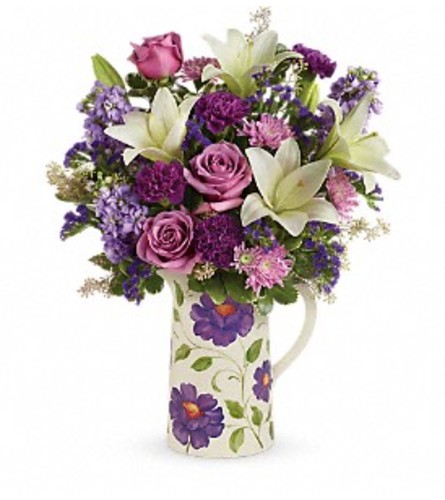 A Garden Pitcher Bouquet