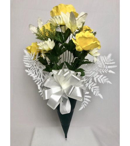 Graveside Silk Bouquet (Yellow)