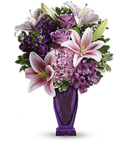 A Blushing Violet Bouquet