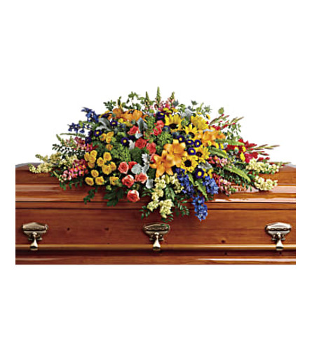 Colorful Reflections Casket Spray