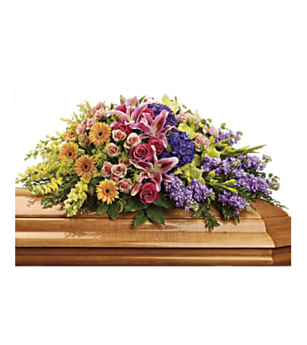 A Garden of Sweet Memories Casket Spray