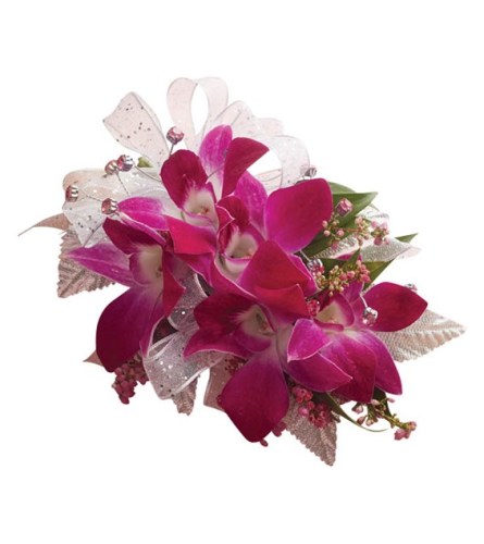 Wedding Purple Dendrobium Orchid Corsage