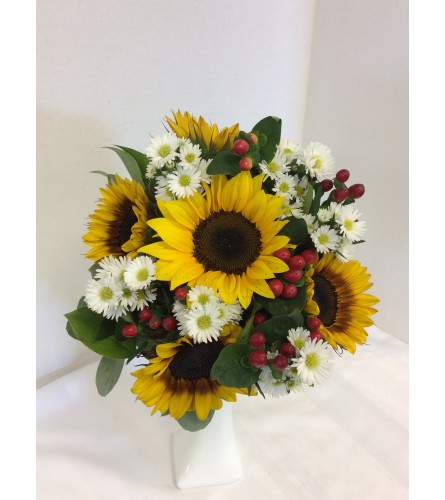 Prom - BVP30 - Sunflower Burst Bouquet (pick up only)