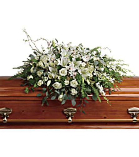 Grandest Glory Casket Spray White