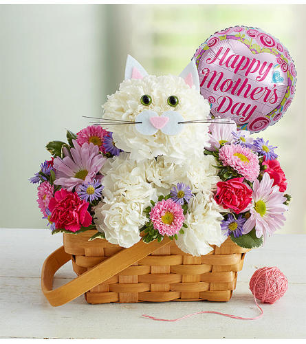 MOTHER'S DAY FABULOUS FELINE. An arrangement by J.D. Ballantine's Flowers and Gifts.