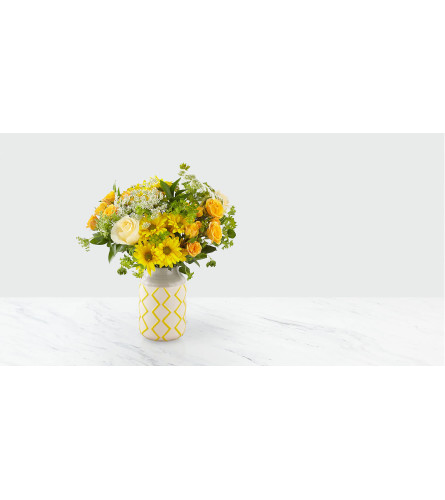 SUNNY HELLO. An arrangement by J.D. Ballantine's Flowers and Gifts.