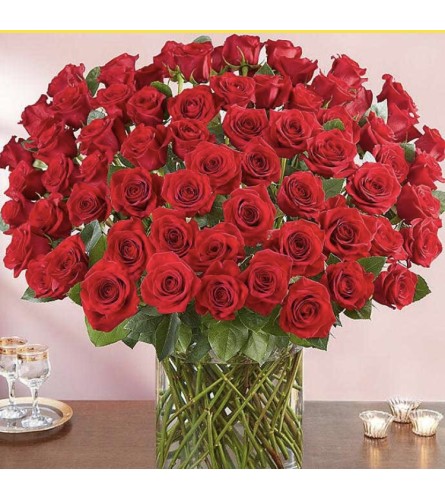 Premium 100 Long Stems Roses