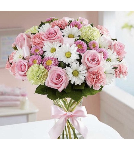 A Sweet Baby Girl arrangement