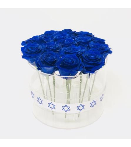 Acrylic Box cylinder -  15 roses