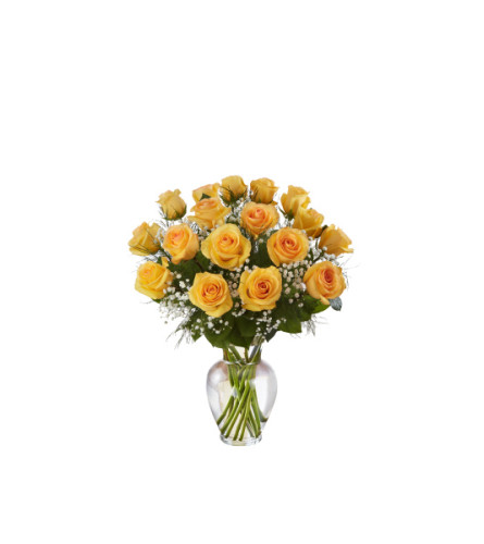 18 Long Stem Premium Yellow Rose