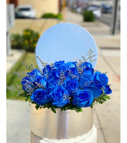 Blue Winter Box Bouquet