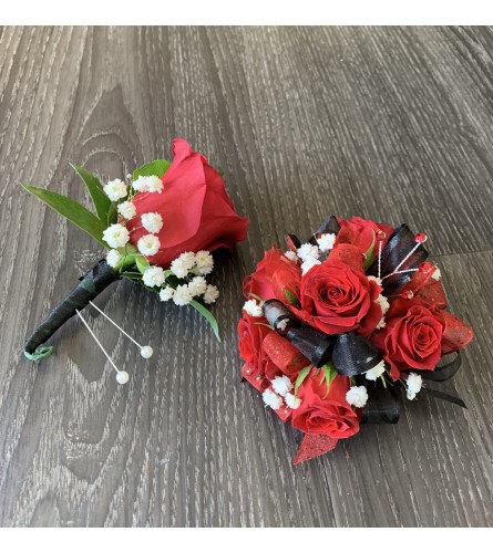 Red Mini Roses Duo