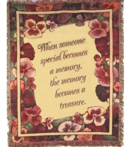 Memory Becomes A Treasure Afghan (red)