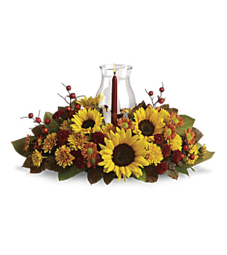 Hurricane Sunflower Centerpiece