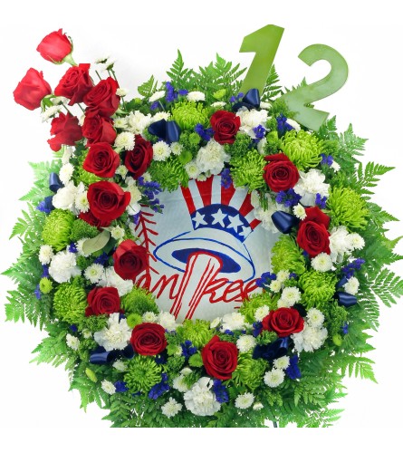 NY Yankees Wreath