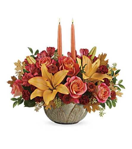 Artisanal Autumn LILY Centerpiece