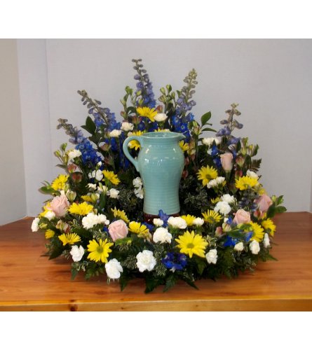A Walk In The Garden Urn Wreath