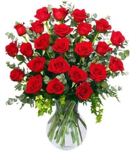 24 Radiant Roses Red Roses Arrangement - FSN