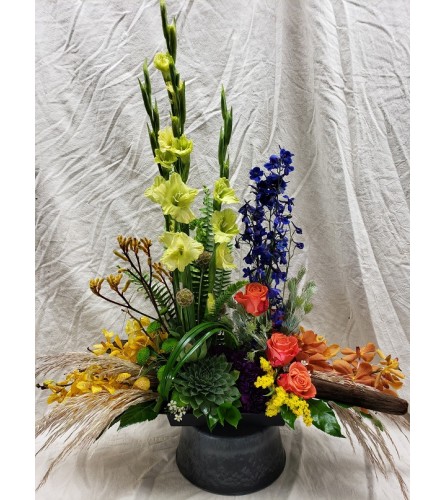 FALL TONED SYMPATHY FLOWERS