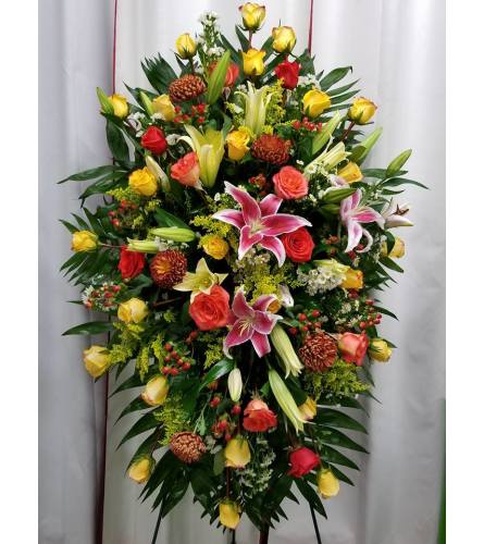 mix flowers standing spray