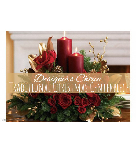Traditional Christmas Centerpiece Florist Design