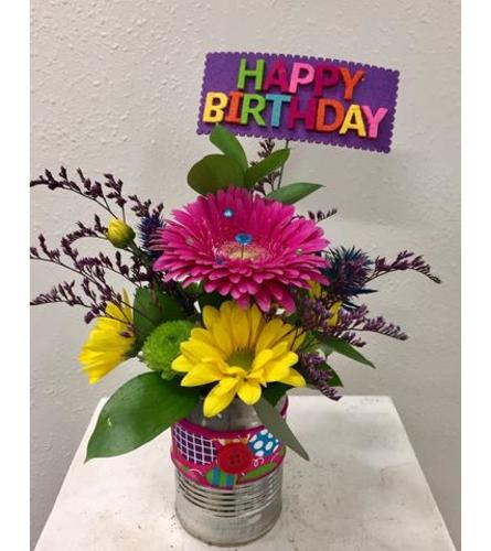Happy Birthday! Gerbera Can