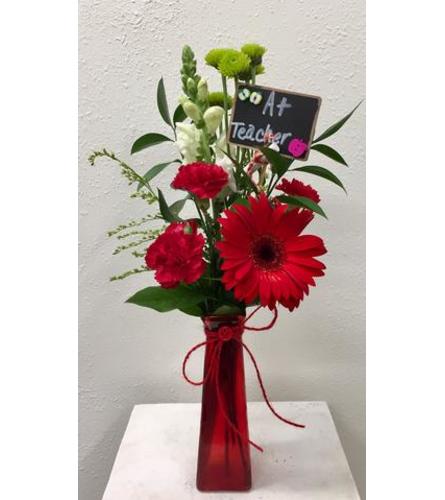A+ Teacher Bud Vase