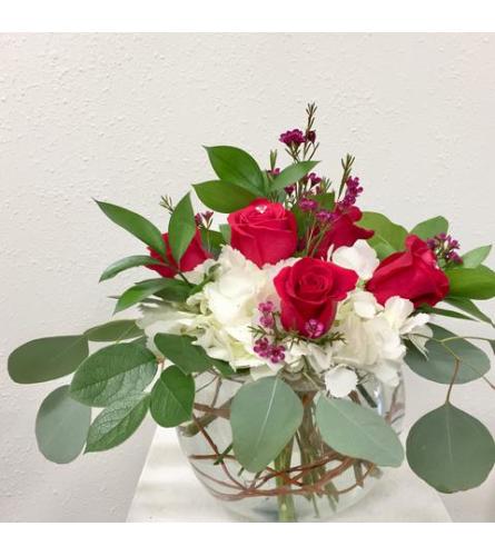 Roses and Hydrangea Bowl