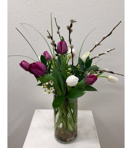 Spring Tulips in Cylinder