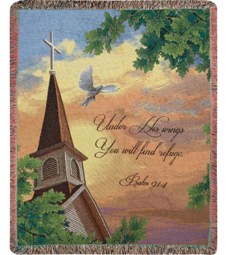 Under His Wings Tapestry Throw